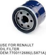 RENAULT 7700112686 - Olejový filter parts5.com