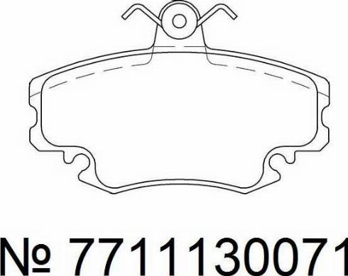 RENAULT 7711130071 - Komplet zavornih oblog, ploscne (kolutne) zavore parts5.com