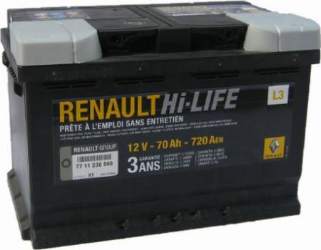 RENAULT 77 11 238 598 - Batterie de démarrage parts5.com