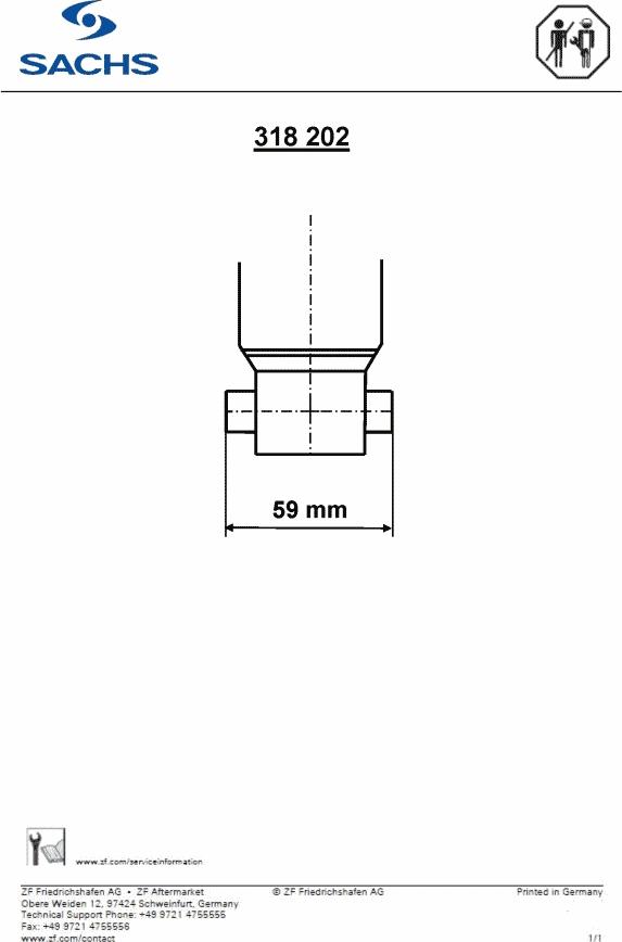 SACHS 318 202 - Amortyzator parts5.com