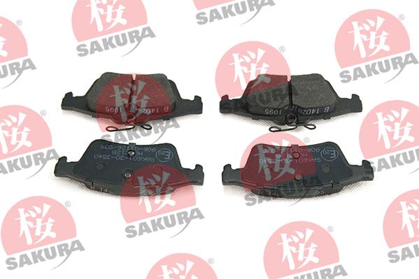 SAKURA 601-30-3540 - Piduriklotsi komplekt,ketaspidur parts5.com