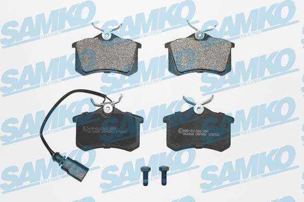 Samko 5SP980 - Piduriklotsi komplekt,ketaspidur parts5.com