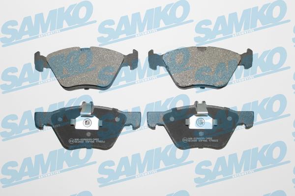 Samko 5SP406 - Brake Pad Set, disc brake parts5.com