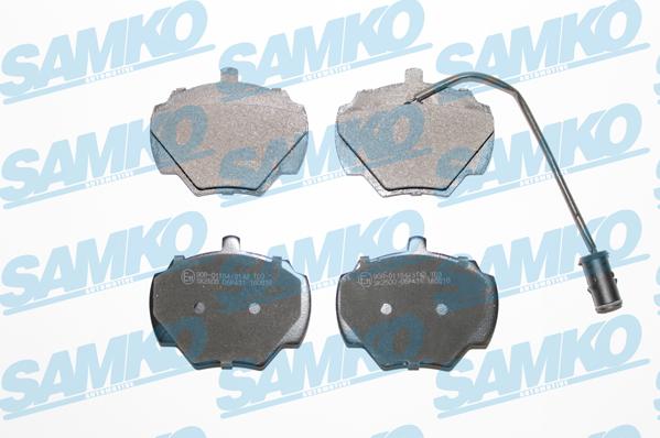 Samko 5SP431 - Sada brzdových platničiek kotúčovej brzdy parts5.com