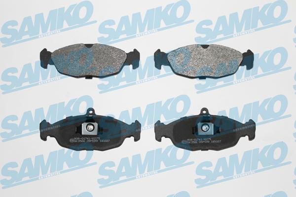 Samko 5SP599 - Kit de plaquettes de frein, frein à disque parts5.com