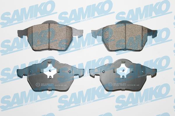 Samko 5SP612 - Kit de plaquettes de frein, frein à disque parts5.com