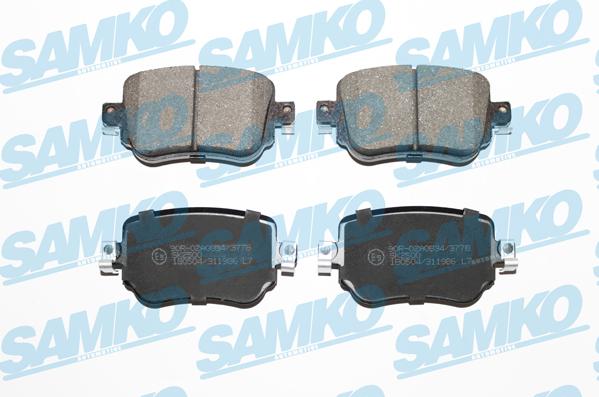 Samko 5SP1986 - Fékbetétkészlet, tárcsafék parts5.com