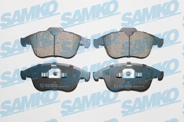 Samko 5SP1466 - Piduriklotsi komplekt,ketaspidur parts5.com