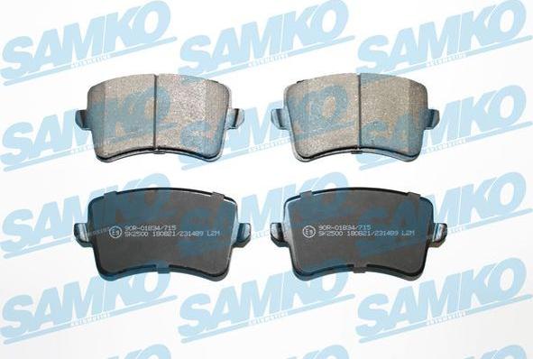 Samko 5SP1489 - Fékbetétkészlet, tárcsafék parts5.com