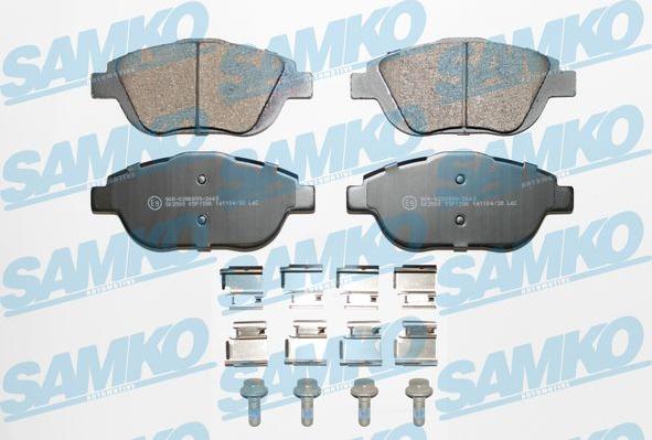 Samko 5SP1590K - Sada brzdových destiček, kotoučová brzda parts5.com