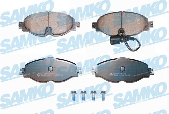 Samko 5SP1834 - Тормозные колодки, дисковые, комплект parts5.com