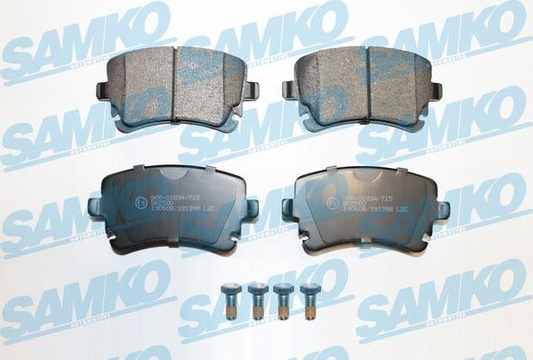 Samko 5SP1398 - Kit de plaquettes de frein, frein à disque parts5.com