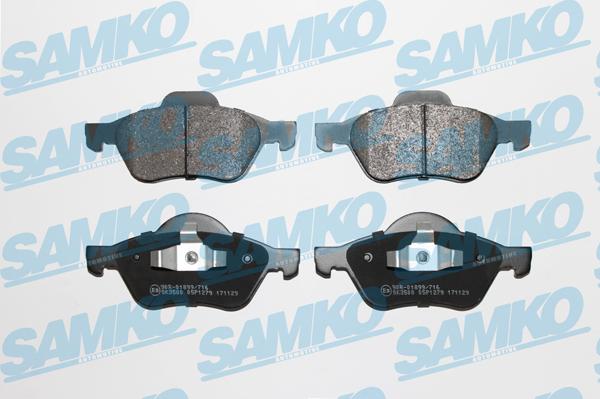 Samko 5SP1279 - Sada brzdových destiček, kotoučová brzda parts5.com