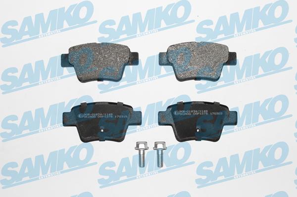 Samko 5SP1278 - Тормозные колодки, дисковые, комплект parts5.com