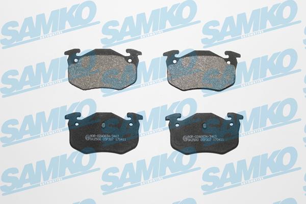 Samko 5SP307 - Kit de plaquettes de frein, frein à disque parts5.com