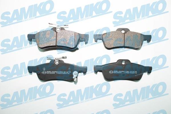 Samko 5SP2076 - Тормозные колодки, дисковые, комплект parts5.com