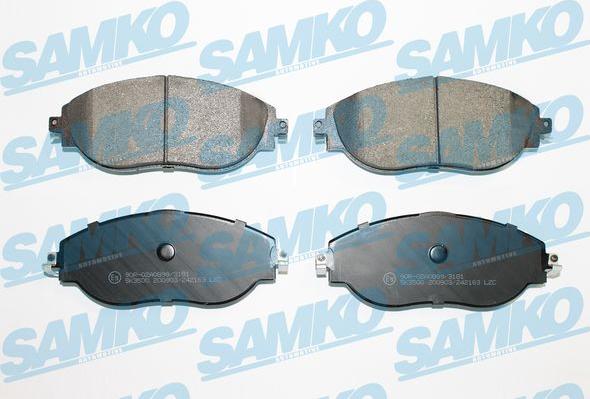 Samko 5SP2163 - Kit de plaquettes de frein, frein à disque parts5.com