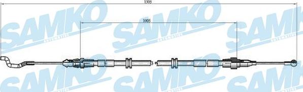 Samko C0969B - Cable, parking brake parts5.com