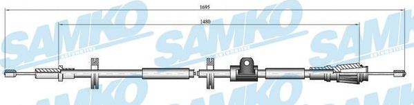 Samko C0914B - Cablu, frana de parcare parts5.com