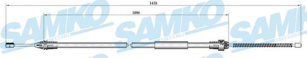 Samko C0684B - Жило, ръчна спирачка parts5.com