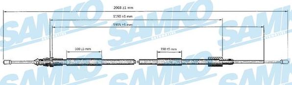 Samko C0620B - Cięgło, hamulec postojowy parts5.com