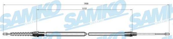 Samko C0001B - Cable de accionamiento, freno de estacionamiento parts5.com