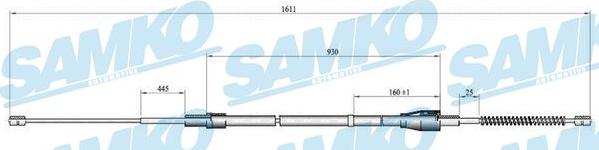 Samko C0809B - Жило, ръчна спирачка parts5.com