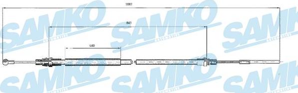 Samko C0214B - Cable, parking brake parts5.com