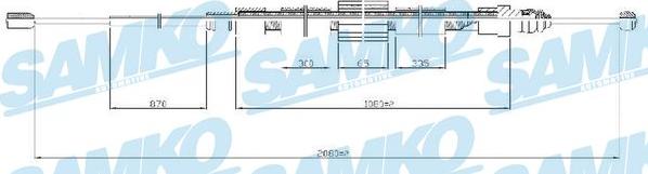 Samko C0716B - Cięgło, hamulec postojowy parts5.com