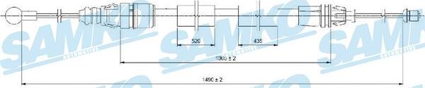 Samko C0733B - Vaijeri, seisontajarru parts5.com