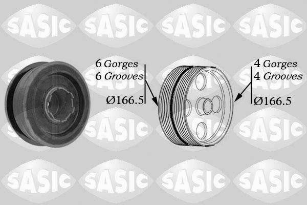 Sasic 9001808 - Belt Pulley, crankshaft parts5.com