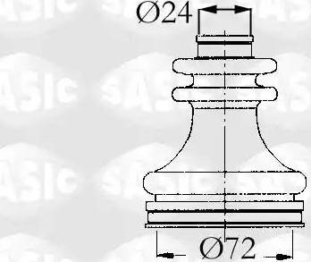 Sasic 4003449 - Маншон, полуоска parts5.com