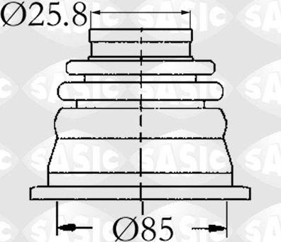 Sasic 4003408 - Osłona, wał napędowy parts5.com