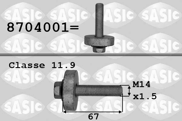 Sasic 8704001 - Болт на ремъчна шайба parts5.com