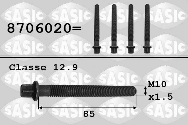 Sasic 8706020 - Tornillo de centrado, cigüeñal polea parts5.com