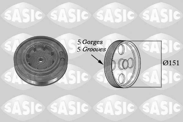 Sasic 2154015 - Hihnapyörä, kampiakseli parts5.com