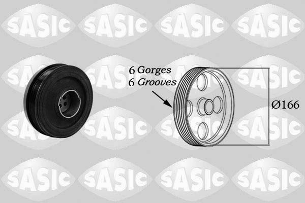 Sasic 2156054 - Poulie, vilebrequin parts5.com