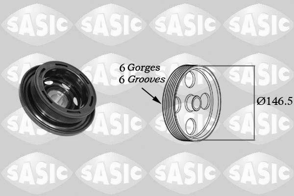 Sasic 2156067 - Szíjtárcsa, főtengely parts5.com