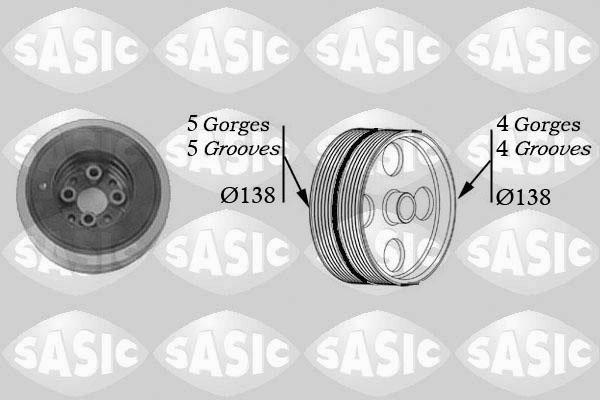 Sasic 2156004 - Riemenscheibe, Kurbelwelle parts5.com