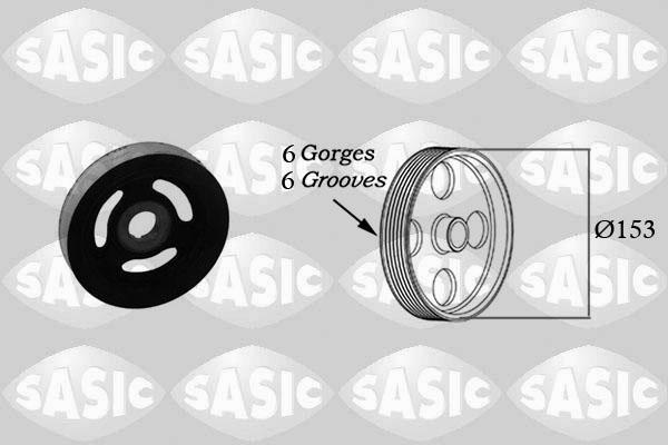 Sasic 2150004 - Fulie curea, arbore cotit parts5.com