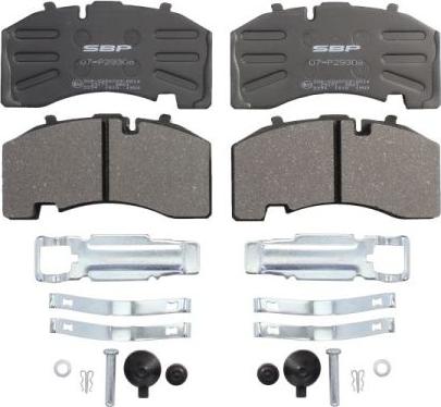 SBP 07-P29308 - Brake Pad Set, disc brake parts5.com