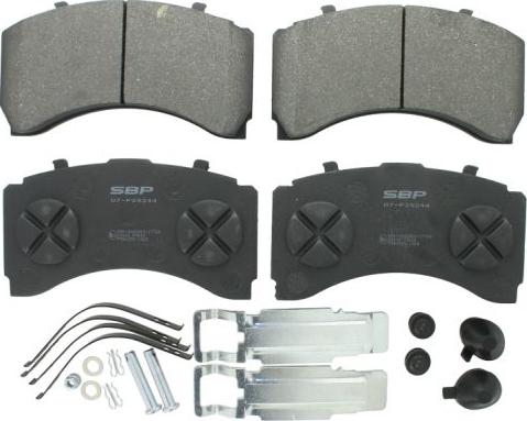 SBP 07-P29244 - Kit de plaquettes de frein, frein à disque parts5.com