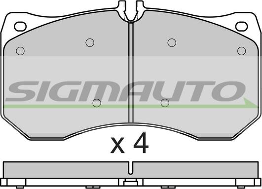 SIGMAUTO SPB677 - Комплект спирачно феродо, дискови спирачки parts5.com