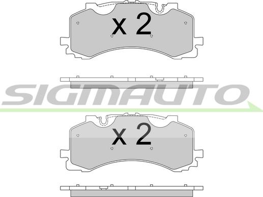 SIGMAUTO SPB776 - Juego de pastillas de freno parts5.com