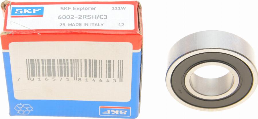 SKF 6002-2RSH/C3 - Yatak parts5.com