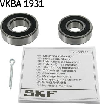 SKF VKBA 1931 - Zestaw łożysk koła parts5.com