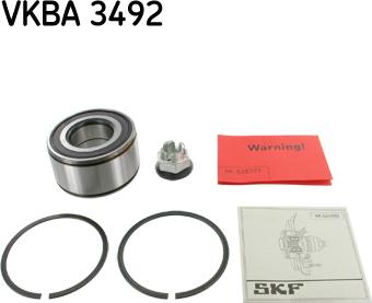 SKF VKBA 3492 - Wheel hub, bearing Kit parts5.com