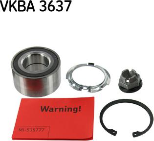 SKF VKBA 3637 - Juego de cojinete de rueda parts5.com