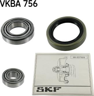 SKF VKBA 756 - Σετ ρουλεμάν τροχών parts5.com