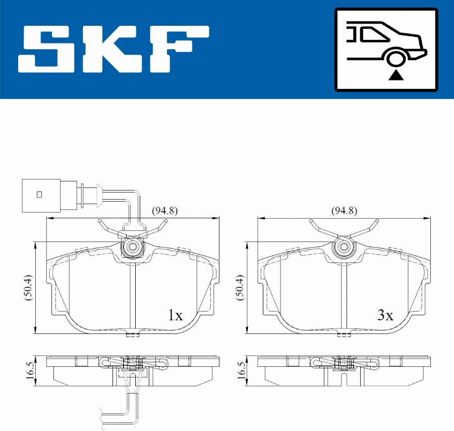 SKF VKBP 90493 E - Brake Pad Set, disc brake parts5.com